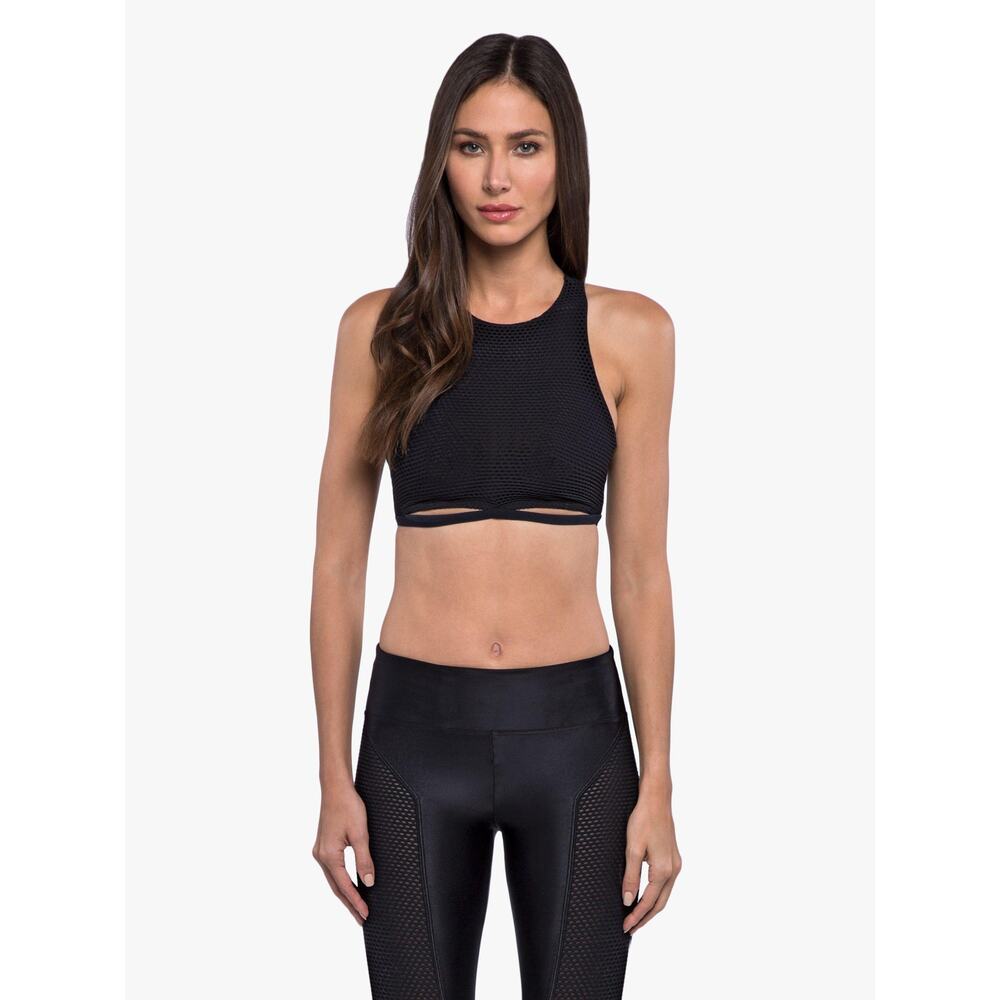 Koral Mesmorize Open Mesh Sports Bra Large Black